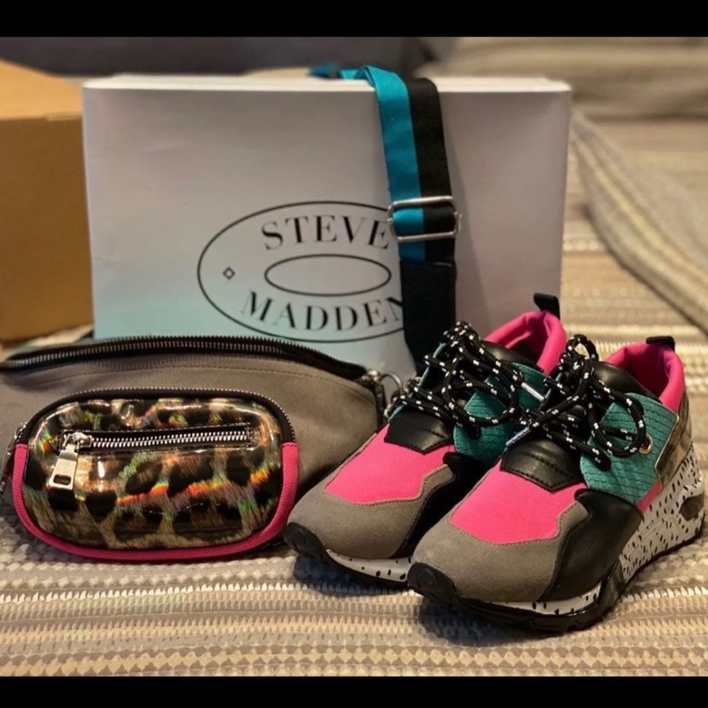 Sneakers & matching bag sold together. sneaker retail $129 bag retail $92